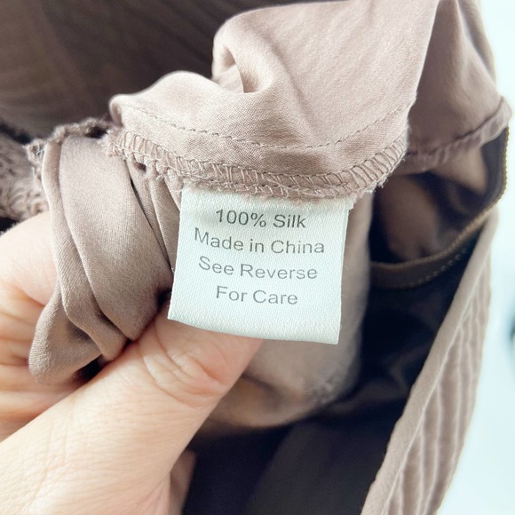 Parker Mauve Strapless Silk Bustier Peplum Top Size S - Picture 9 of 11